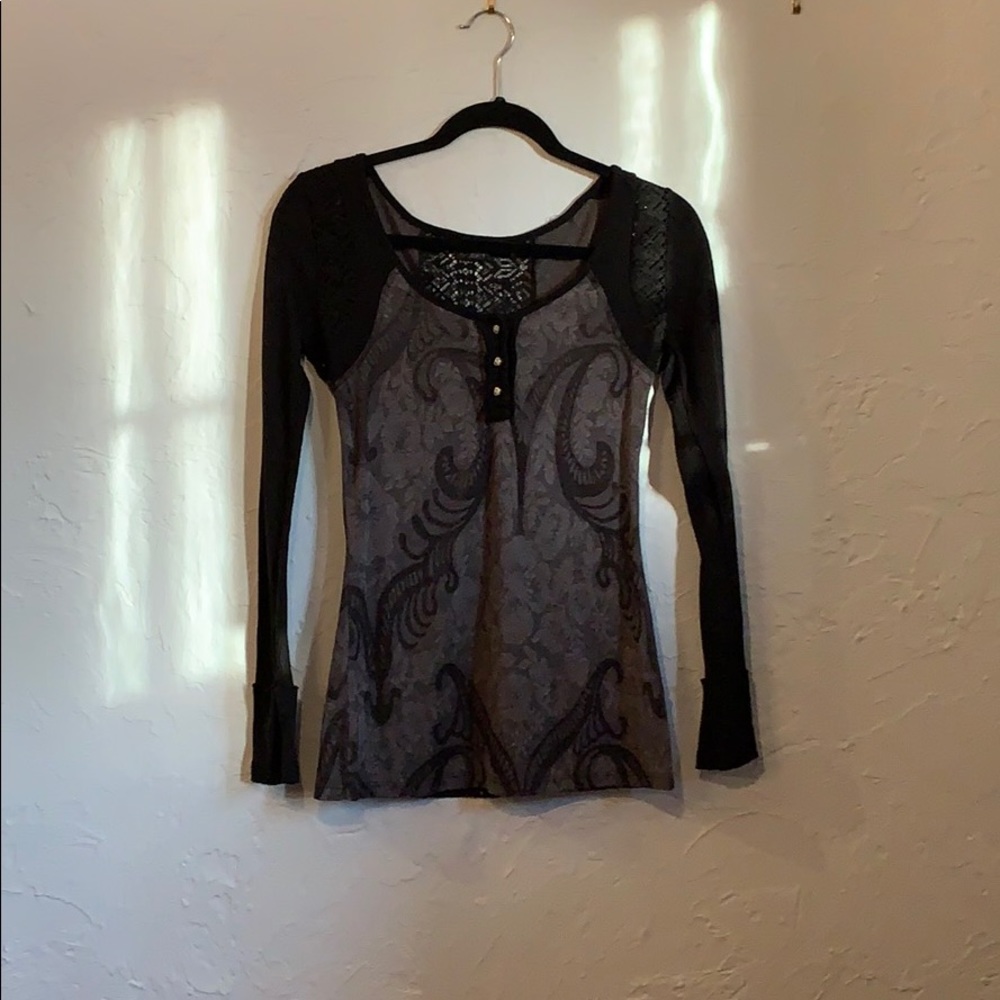 Lace back top